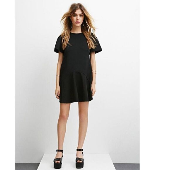 The Fifth Label by Anthropologie Ribbed Little Black Dress - Picture 1 of 6